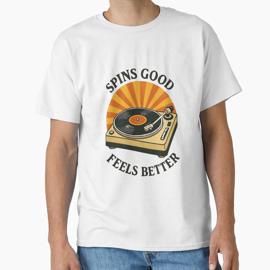 Spins Good Feels Better Vintage Retro Vinyl Record by MerchVersum