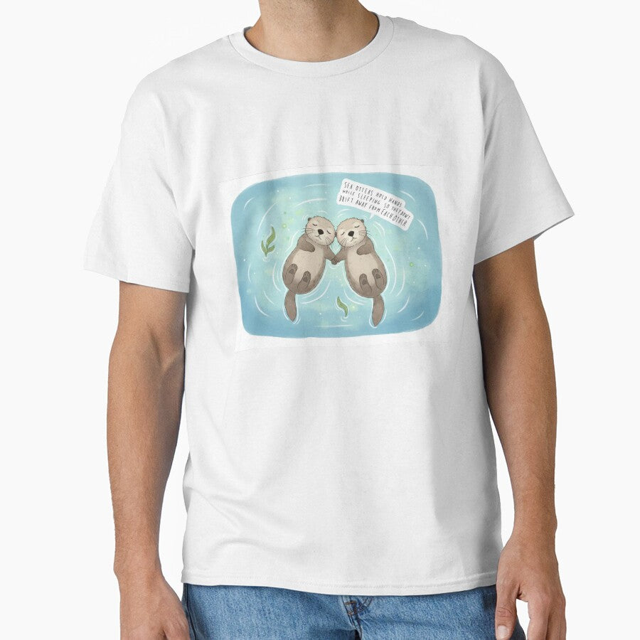 Cute Sea Otters Holding Hands by ancaisaicu