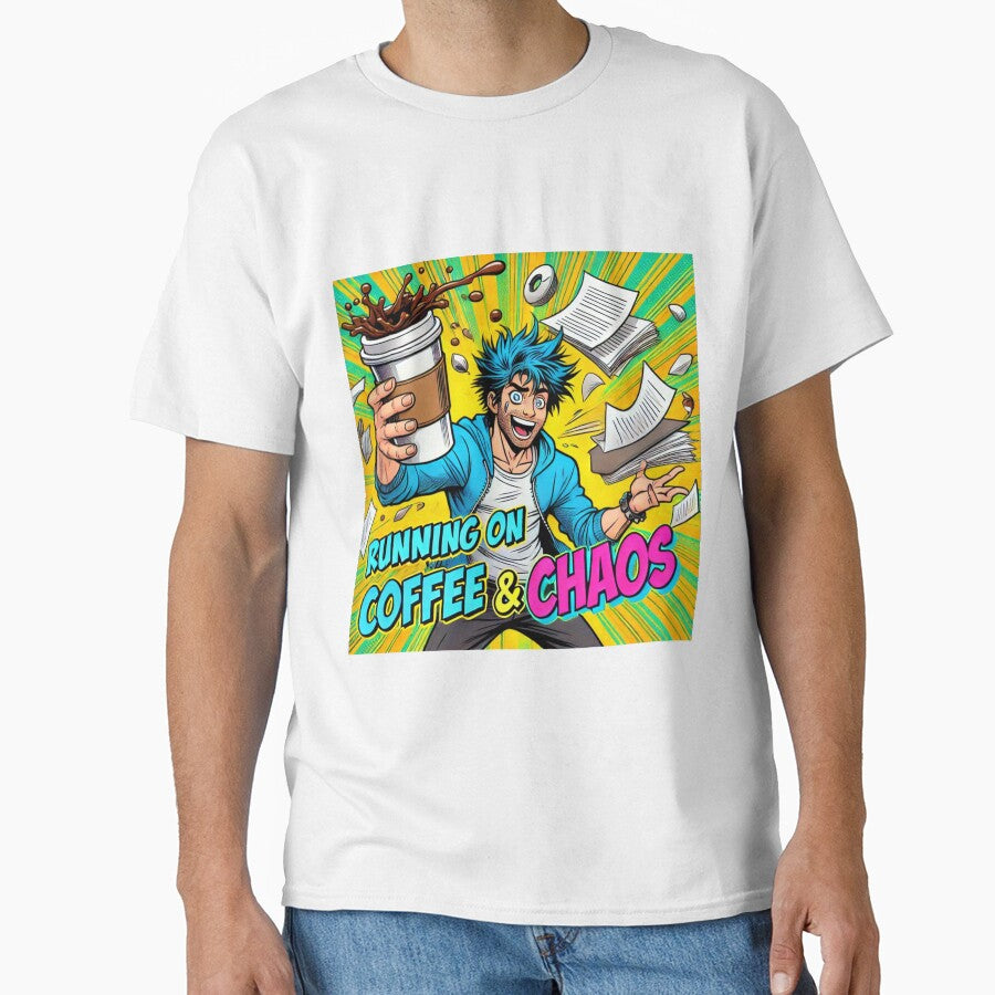 Running on Coffee and Chaos – Funny Comic Style Design by MemeMakersLab