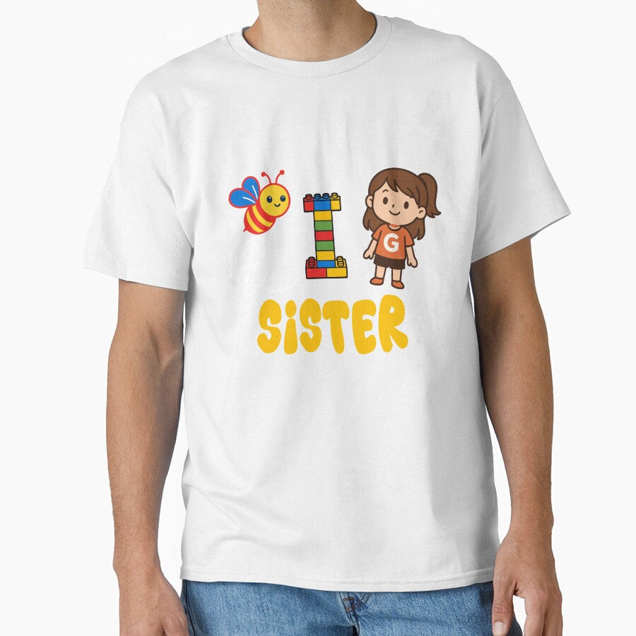 Bold Promoted to Big Sister Sibling Reveal Shirt for sister Sibling design by Colorfulman