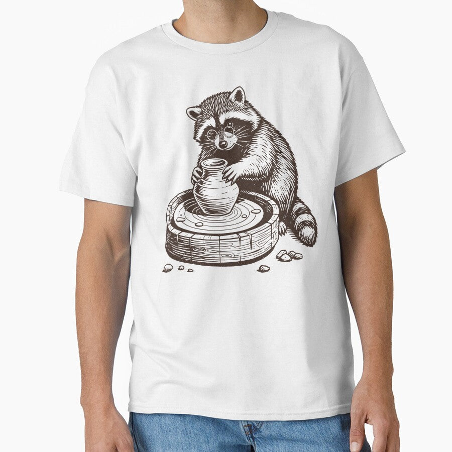 Cute Raccoon Ceramic Artist Vintage Pottery by Y-Vibes