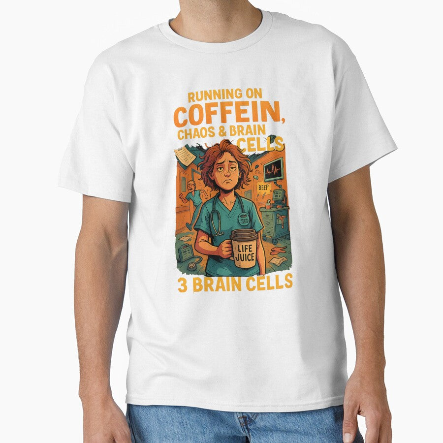 Running on Caffeine, Chaos & 3 Brain Cells by EinzigartigeShirts