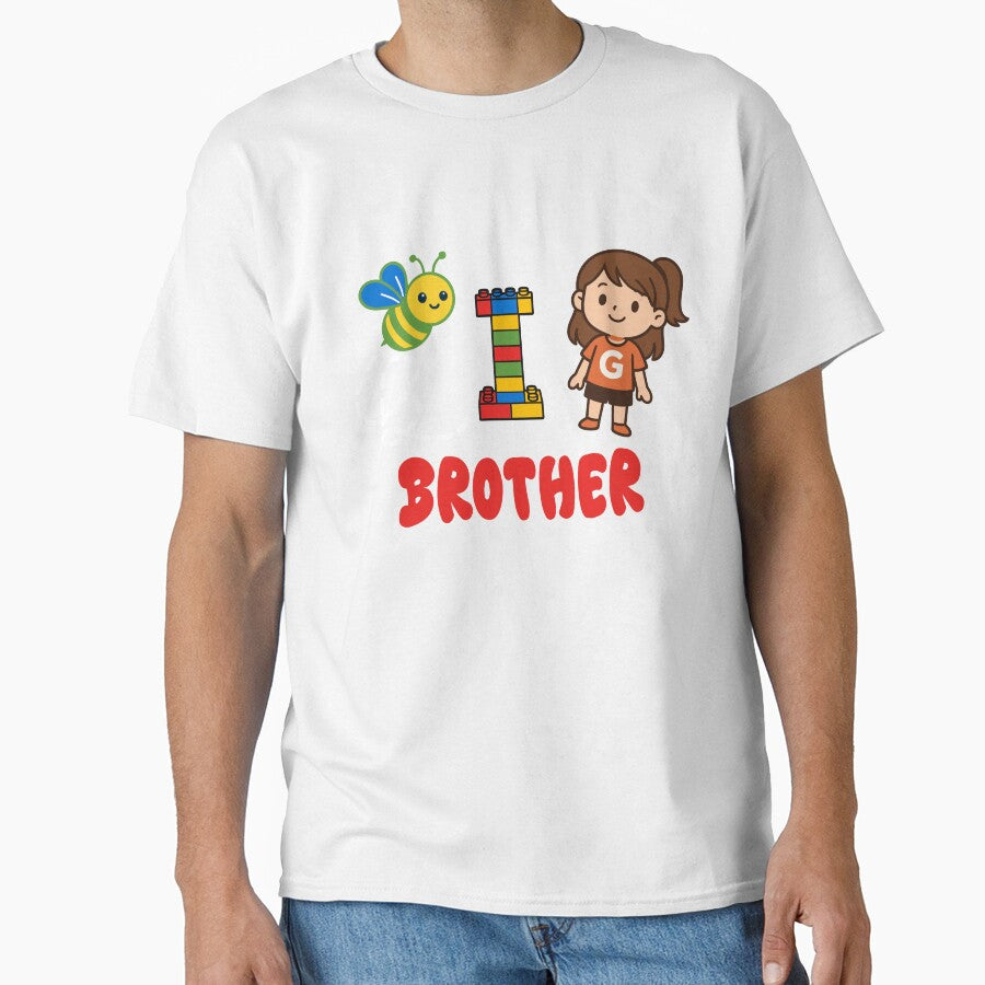 Bold Promoted to Big Brother Sibling Reveal Shirt for Boys Sibling design by Colorfulman