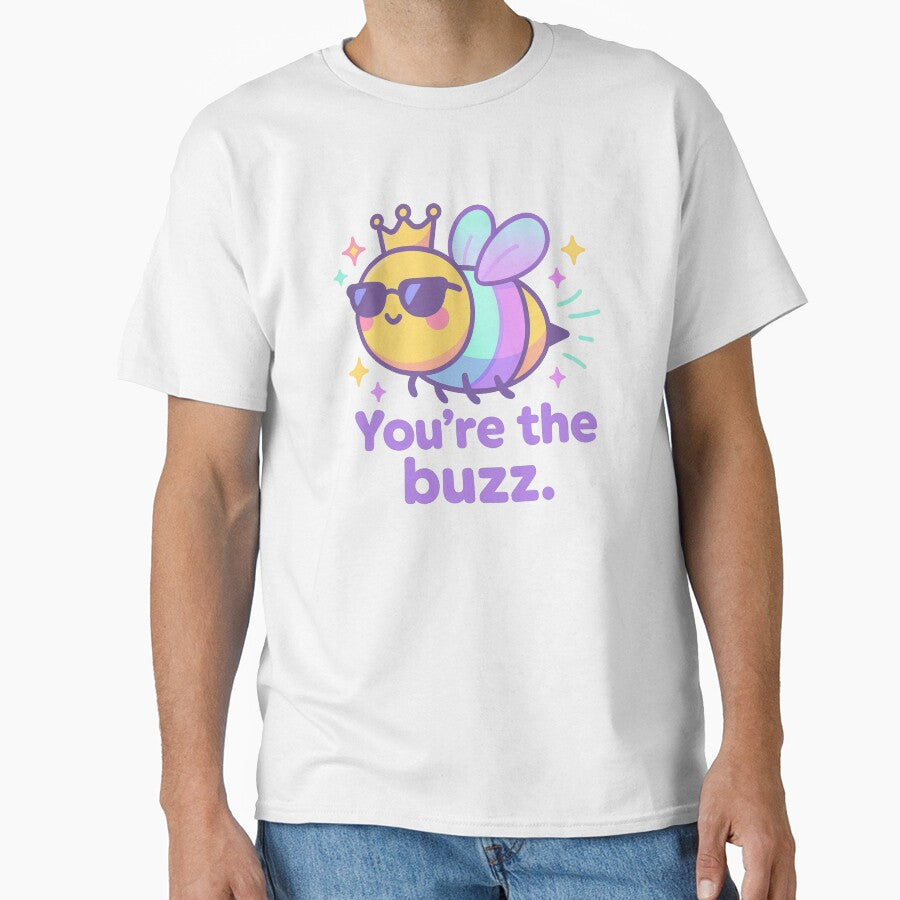 You’re the Buzz – Bee Shirt, Positive Vaporwave Cartoon Design by LEO Vaporwave