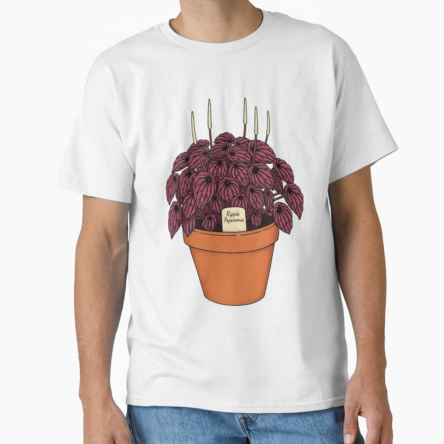 Ripple Peperomia Houseplant Botanical Illustration by k3rstman1