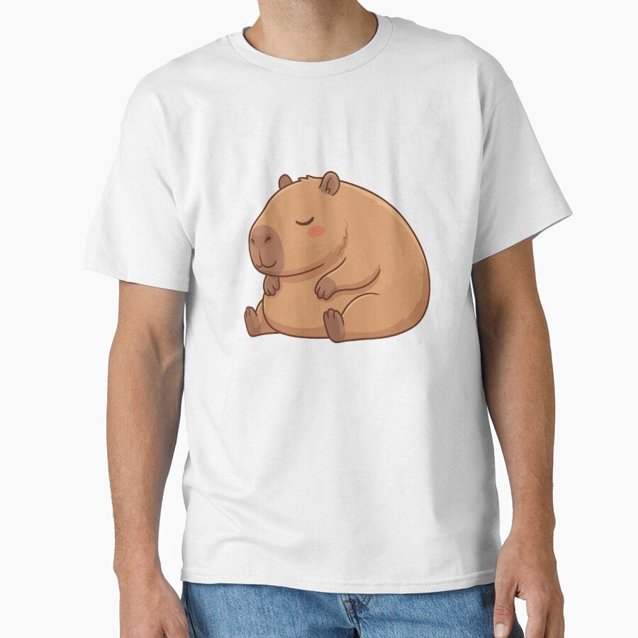 Zen Master Sleepy Capybara Meditating by Petzzz