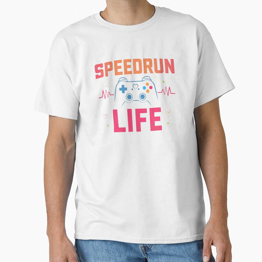 Speedrun Life Neon Gamer Controller Art by PHRASEandSTYLE
