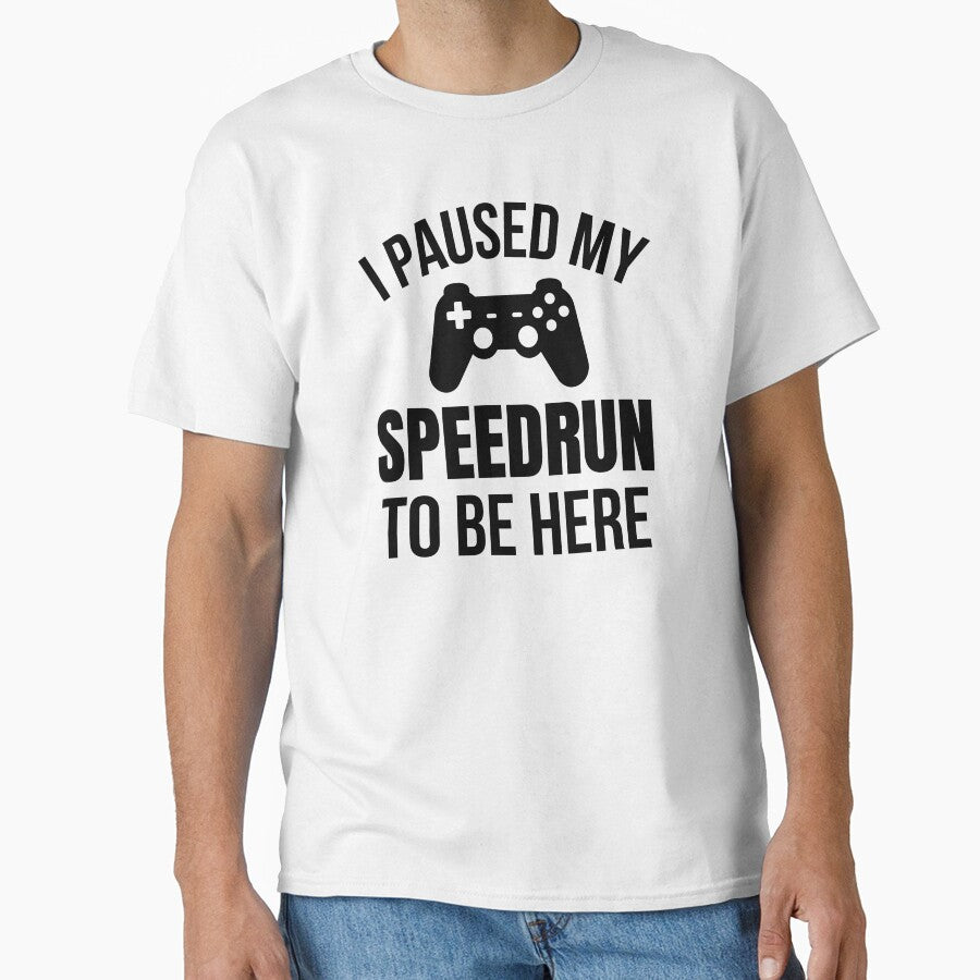 I Paused My Speedrun Controller Graphic – Clean Gamer Design by PHRASEandSTYLE