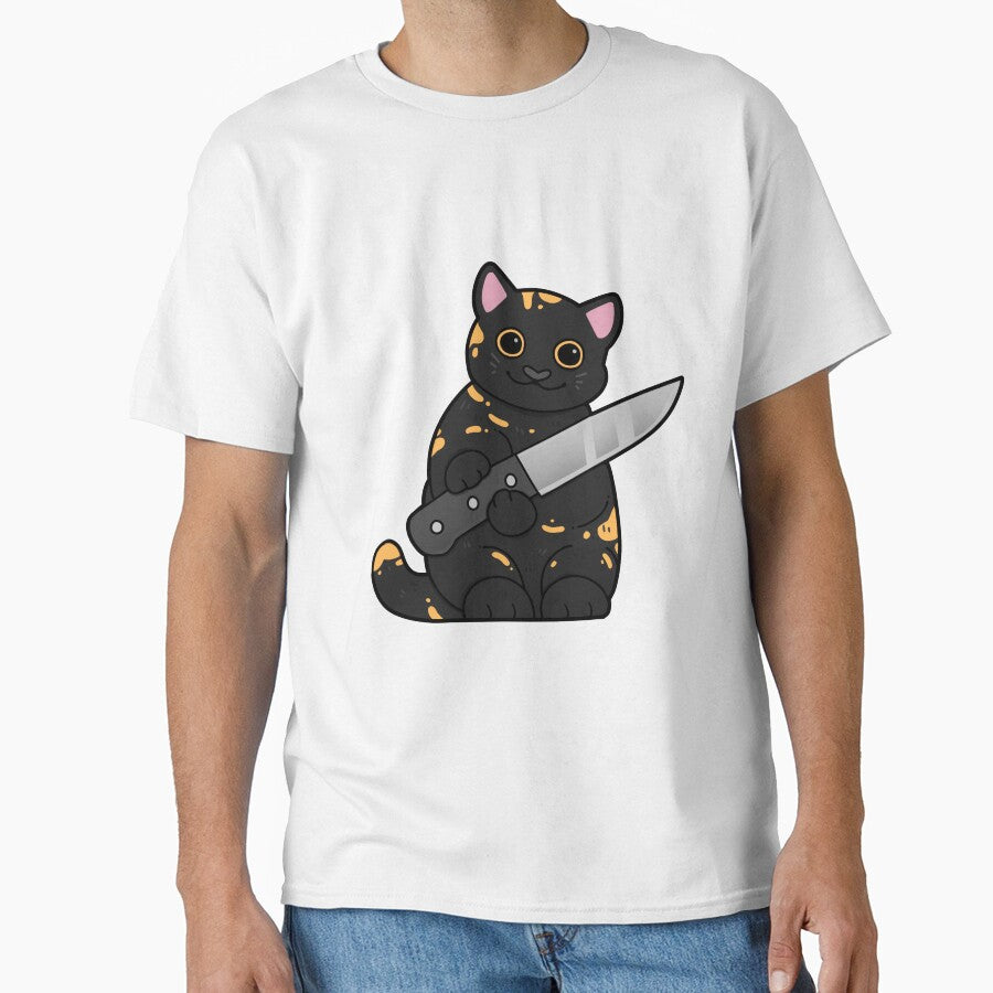 Tortoiseshell Cat with Knife by Mossysplashart