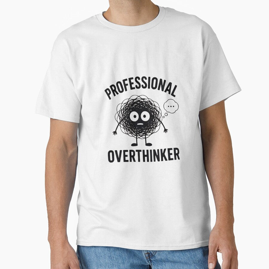 Funny Professional Overthinker Scribble Character by RizziesDesign
