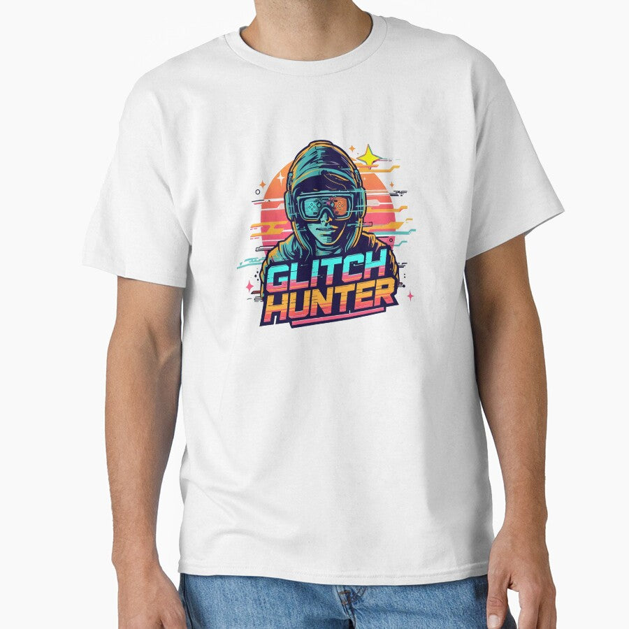 Glitch Hunter Gamer – Retro Futuristic Gaming Art by PHRASEandSTYLE