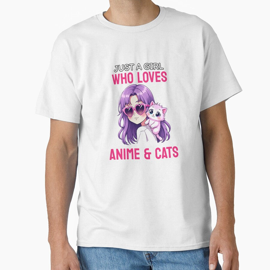 Just a girl who loves Anime & Cats Anime Girl with cute Cat by Endo Designs - cause Love and Life matters