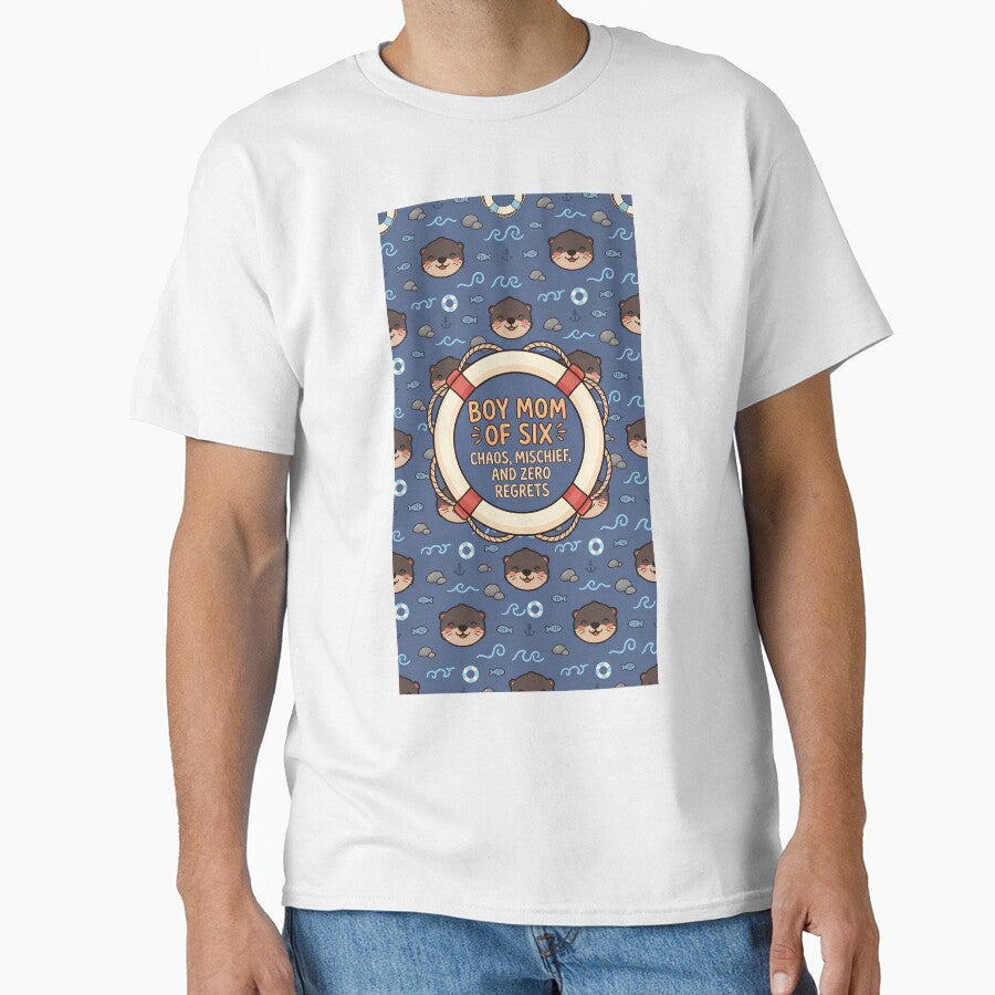 Boy Mom of 6 Cute Otter Pattern by Itsheartshop