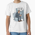 Can't Hide Can't Fight - Funny Hiding From Work Toilet Humor T-Shirt by PopOutDreams