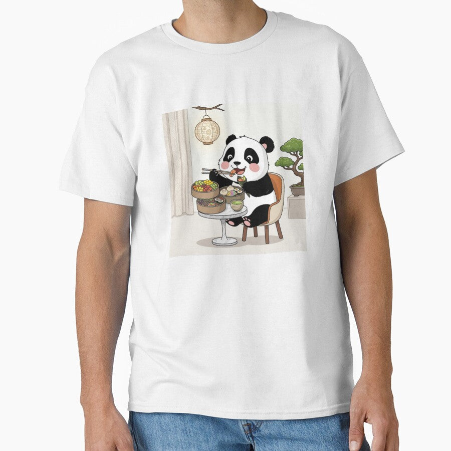 Cute Panda Eating Sushi & Dumplings – Kawaii Japanese Food Lover Design by snaperos