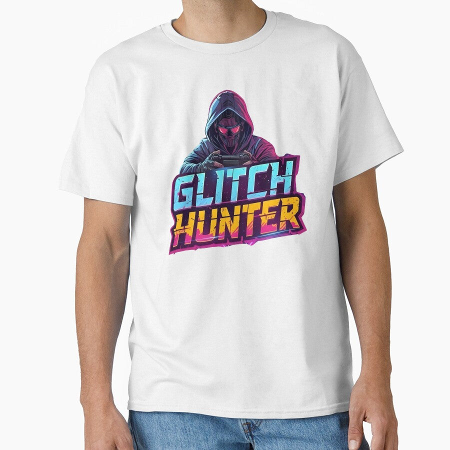 Glitch Hunter Gamer – Neon Style Gaming Graphic by PHRASEandSTYLE