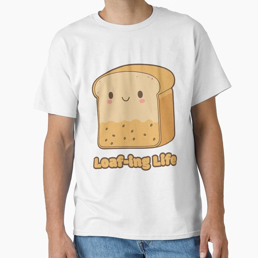 Loaf-ing Life - cute kawaii satisfied piece of bread by RoboRaphael
