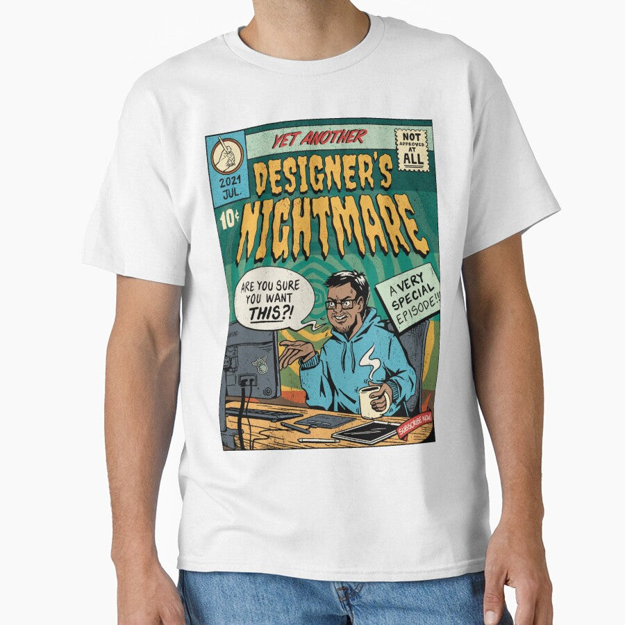 Retro Comic Book Style Designer’s Nightmare for Creative Professionals by DrawHandArt