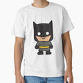 Cute Dark Hero Chibi – Minimal Kawaii Cartoon Character | Night Hero Aesthetic Graphic Tee by amareshdas008