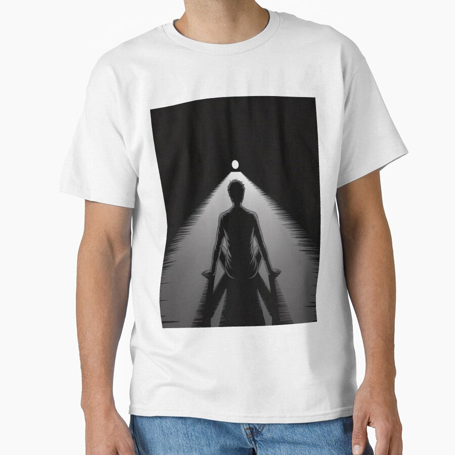 Broken But In Progress – Healing Motivation for Men – Dark Self Improvement Shirt by PFCustomization