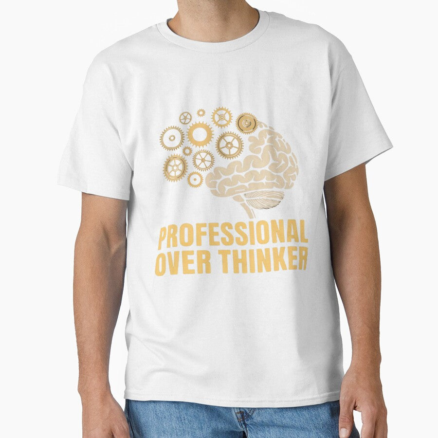 Professional Overthinker Funny Brain and Gears by CraftyCuttable