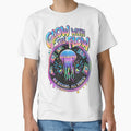 Glow With The Flow Jellyfish Vaporwave Aesthetic Design by WildlifeInc