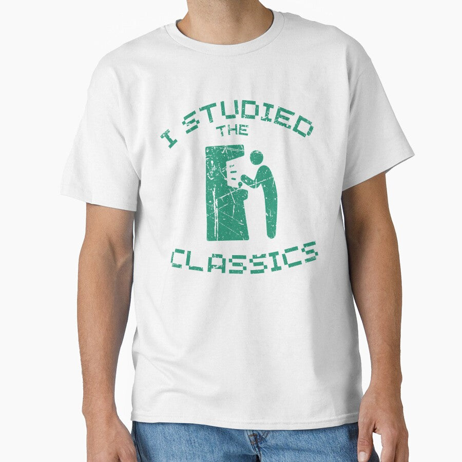 80s Retro Arcade Gamer "I Studied the Classics" by The Masked Designer