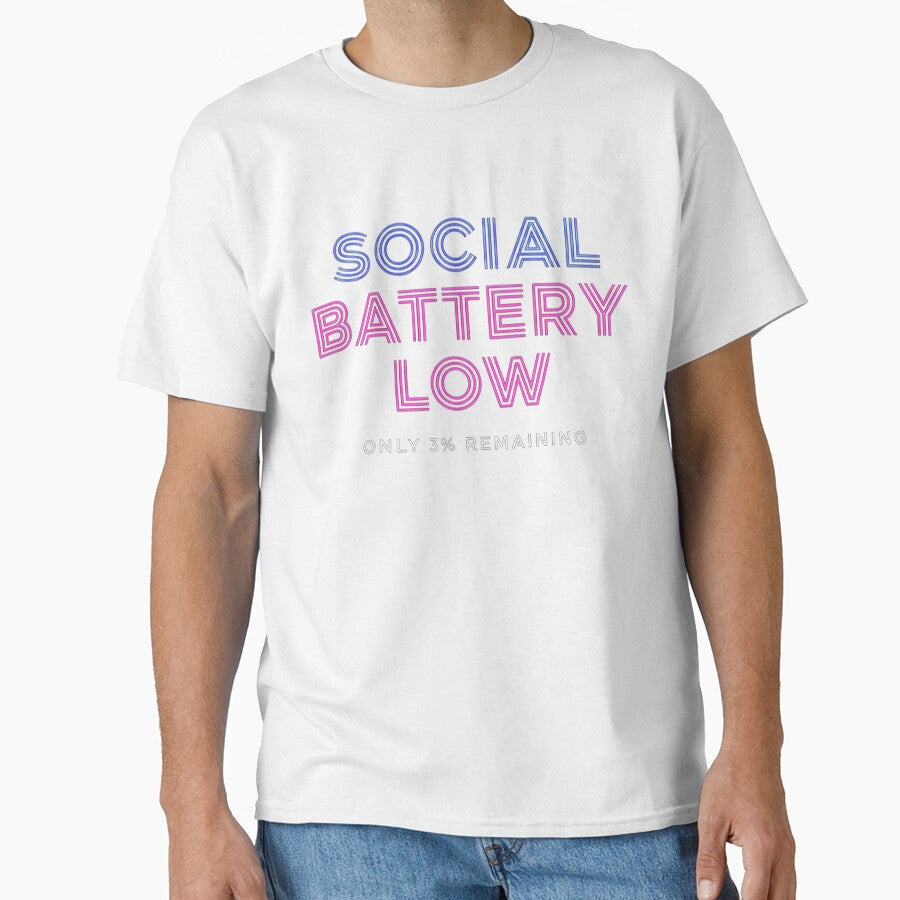 Neon Social Battery Low Quote by SholoStudio
