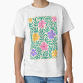 retro floral flower background shirts by anandsiva2703
