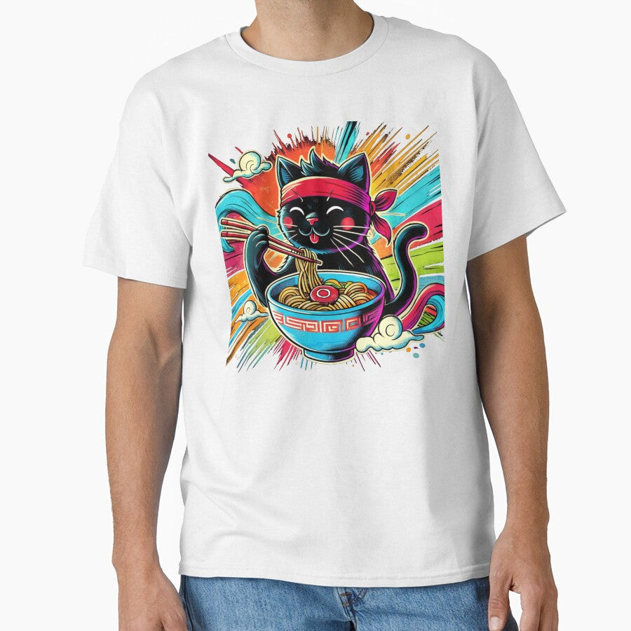 Rainbow Demon Ramen Cat by SiarheiYur