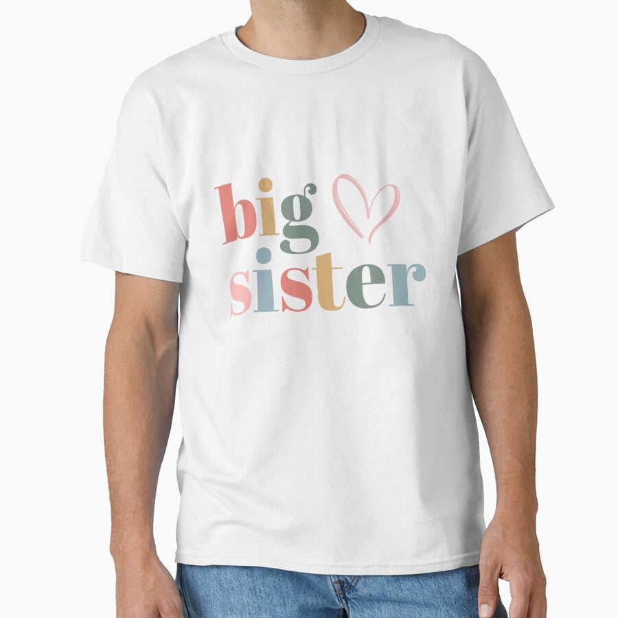 Big Sister Pastel Heart – Cute Girl Pregnancy Announcement by FamilyGlowStore