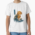 Capybara among Waves – Serenity in the Chaos of the Sea by Capybarastore_77