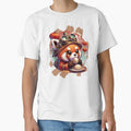 Cute Red Panda in Cheongsam Eating Dumplings by Dynke