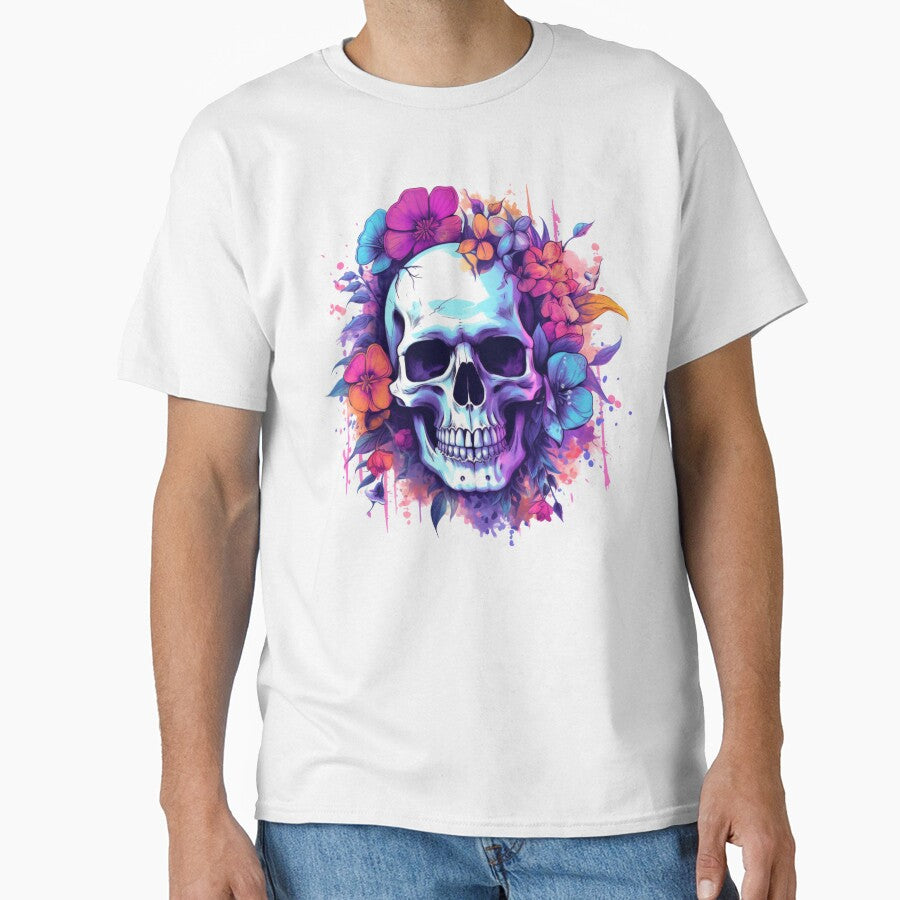 Skull with Flowers by ttntt