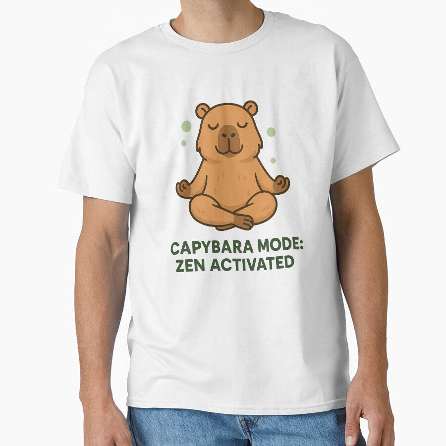 Capybara Mode Zen Activated Funny Chill Capybara Design by RetroPop23