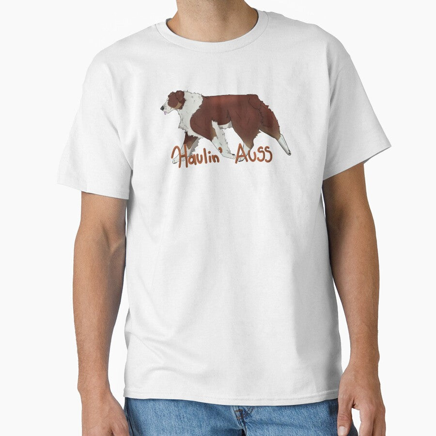 Haulin Auss Australian Shepherd Aussie - Red Tri Pet Gift by UptownMuttCreations