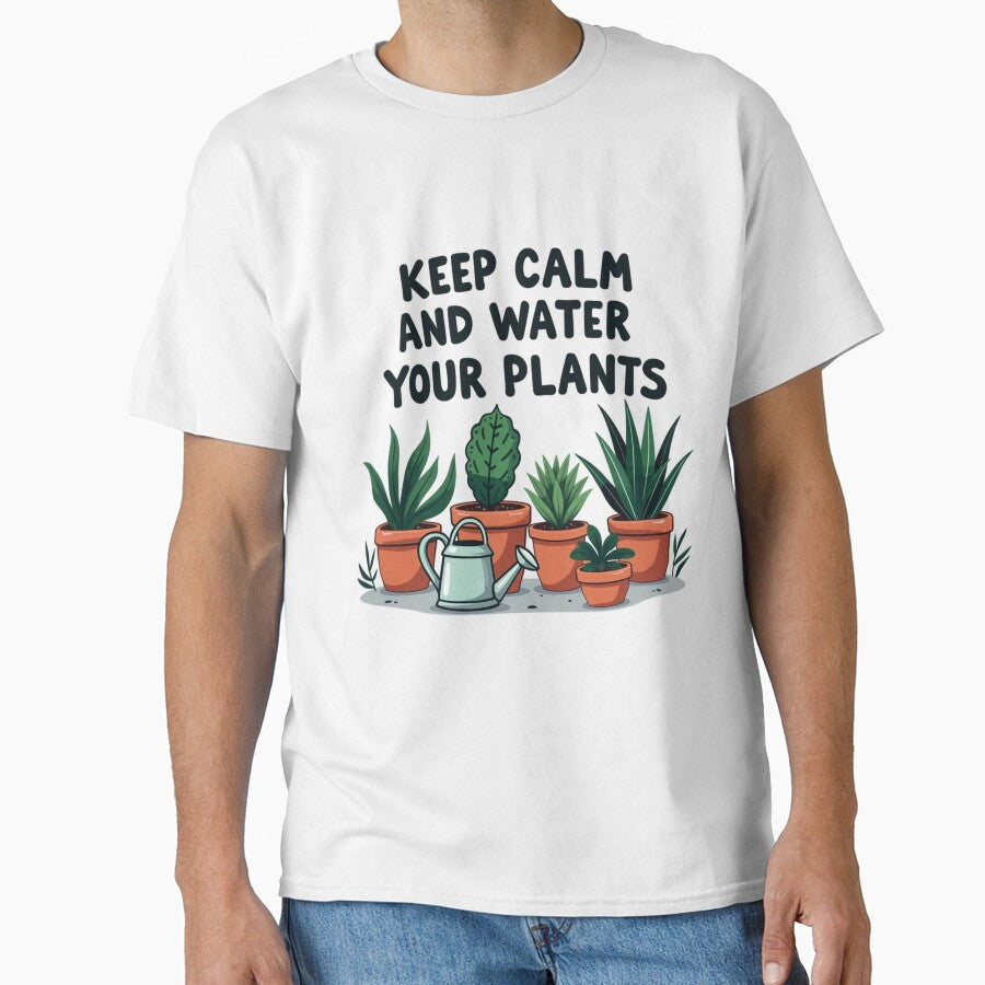 Keep Calm and Water Your Plants | Funny Plant Lover Shirt | Gardening Enthusiast Gift | Houseplant Care Humor by PaintedPixels01