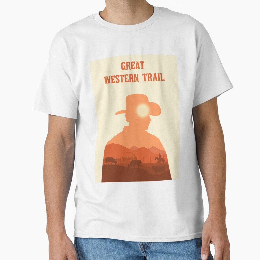 Great Western Trail - Minimalist Silhouette Poster Style - Board Game Art by MeepleDesign