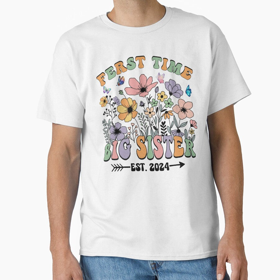 Groovy Big Sister First time 2024 wildflowers Big Sister Announcement 2024 For Big Sister 2024 by Taylor  ART