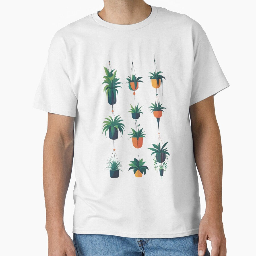Hanging Indoor Plants Minimalist Illustration by AlxVel