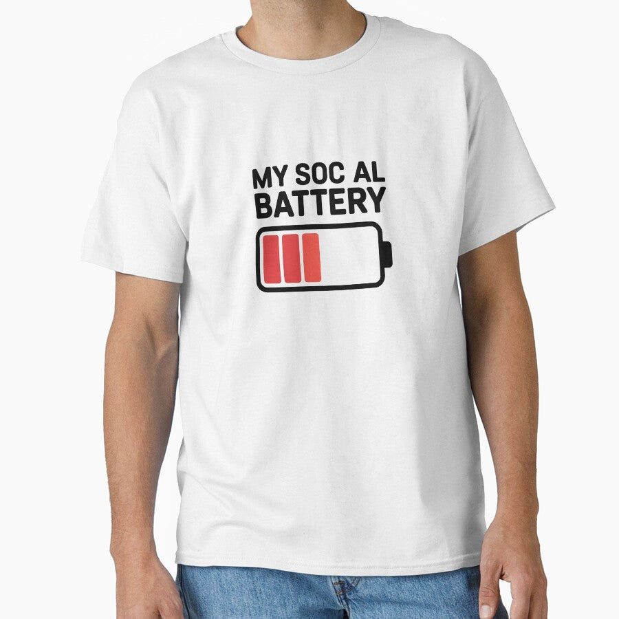 Social Battery Low by GROOVEGORB Design Shop