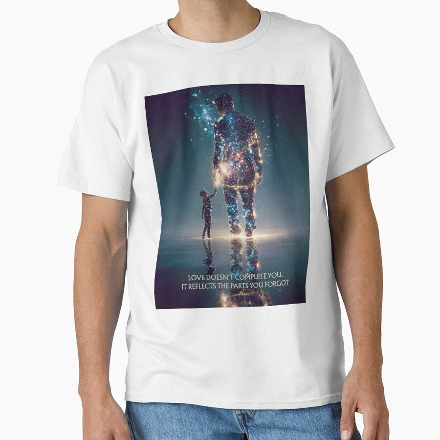 Starlit Reflection – Surreal Cosmic Art with Quote About Love and Inner Self by VisionaryVeils