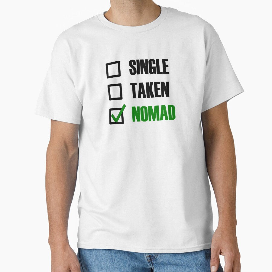 Funny Essentials: Single Taken Nomad Green tick check box - Sleek black and green typography design by Deegital18