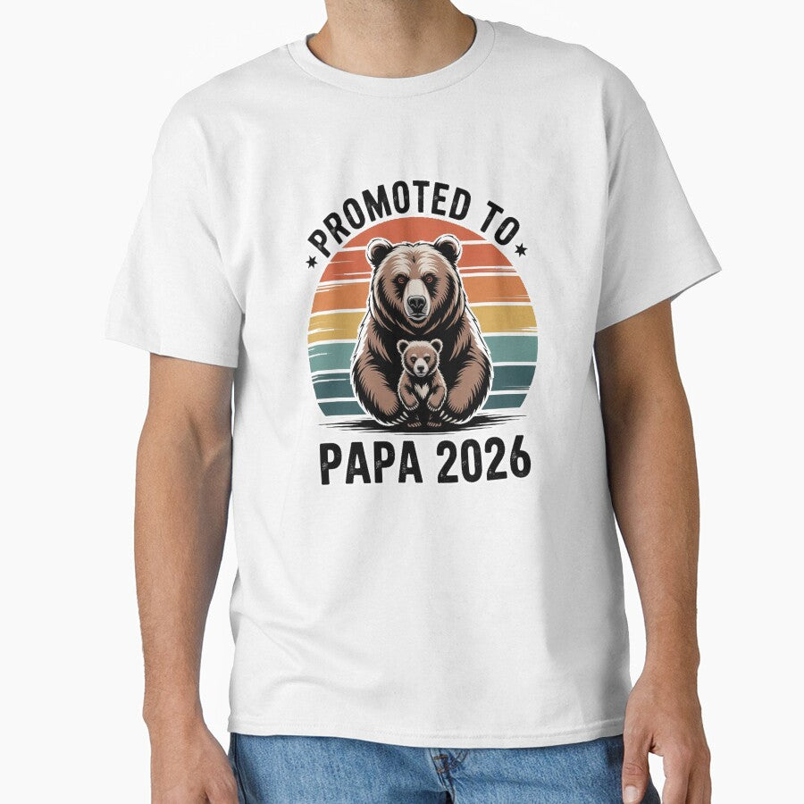 Promoted to Papa 2026 Cute New Dad Gift Idea by QuiteOrbit