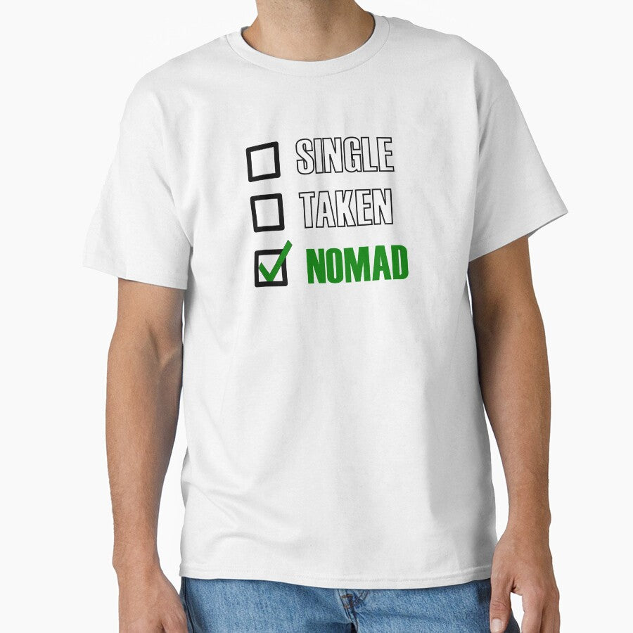 Funny Essentials: Single Taken Nomad Green tick check box - Sleek white and green typography design (dark mode) by Deegital18