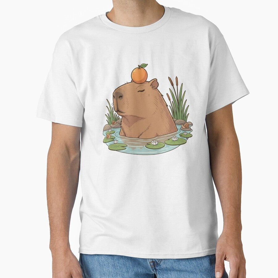 Chill Capybara with Orange by PastelPopShop