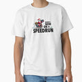 Cute Gaming Santa Is on a Speedrun - Funny Christmas Gamer Quote Design (Black text version) by SlightlyUnreal