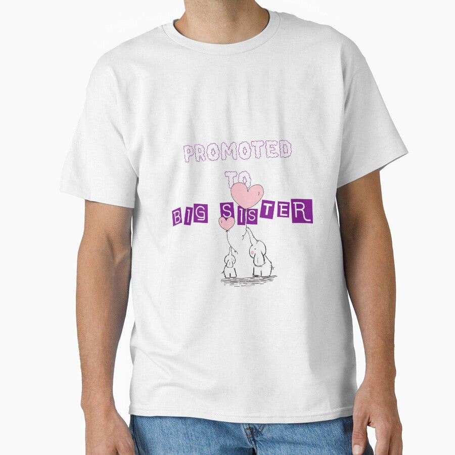 New sister Promoted To big sister 2021 Gift Pregnancy Announcement Essential T-Shirt by LilaDiams