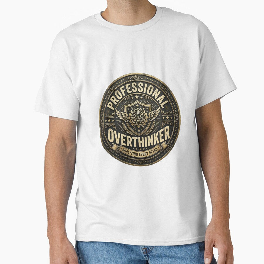 Professional Overthinker Funny Relatable Typography Design by Quiet Chaos Club