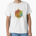 Sacred Geometry Meditating Man with Merkaba | Rainbow Chakra Spiritual Art by MJ Koldewyn
